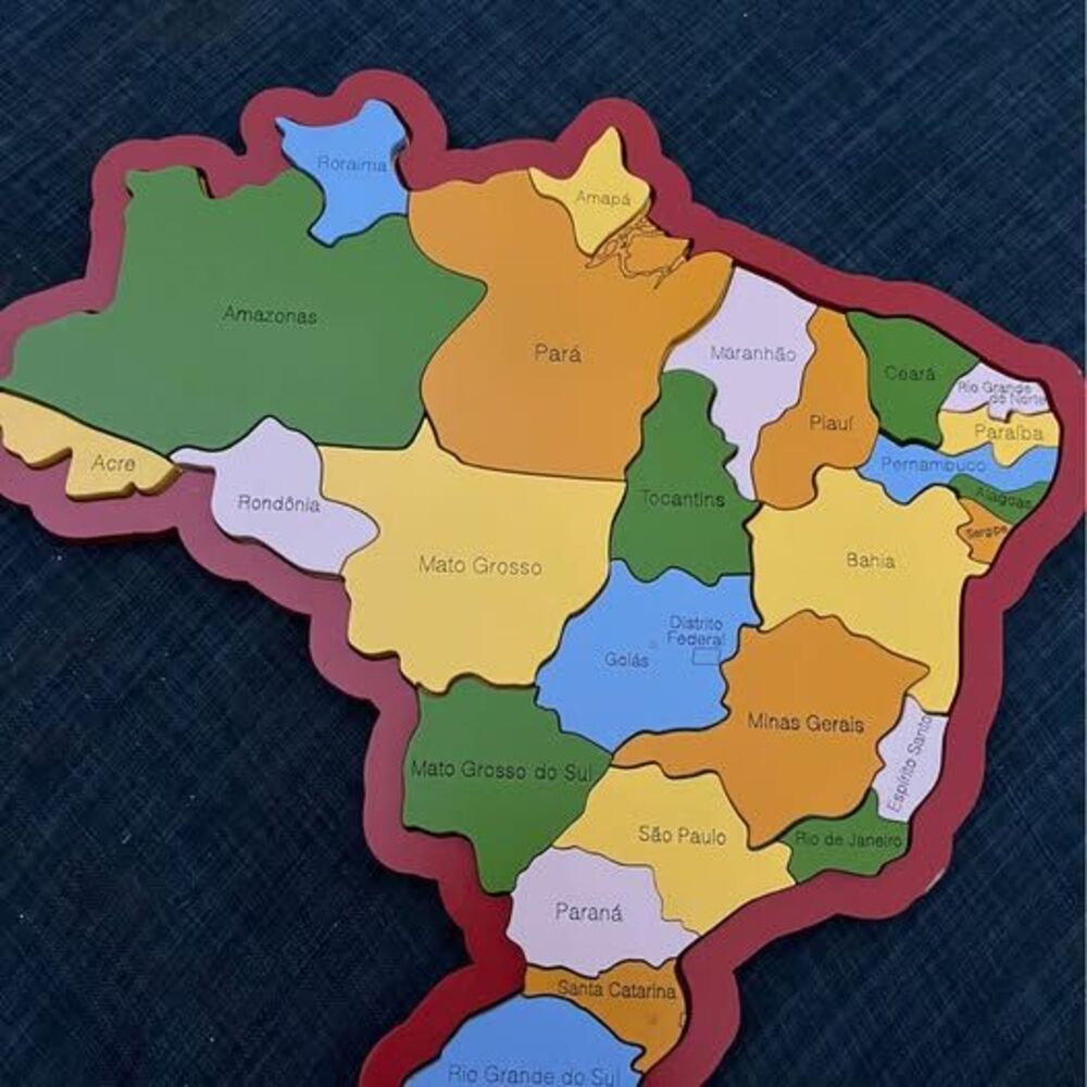 Wooden Brazil Map Puzzle